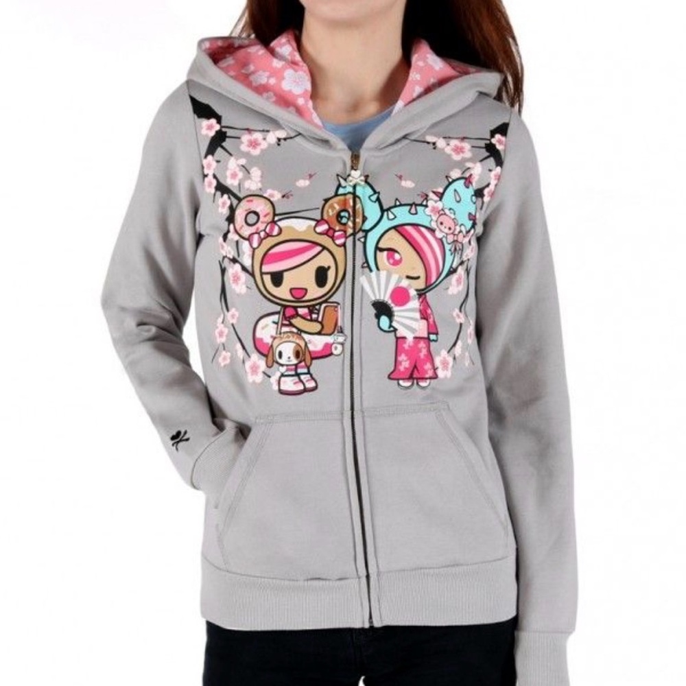 Tokidoki rare vintage cherry blossom design hoodie NWT